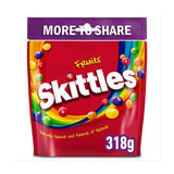 Skittles Vegan Chewy Sweets Fruit Flavoured Sharing Pouch Bag    318g GOODS M&S   