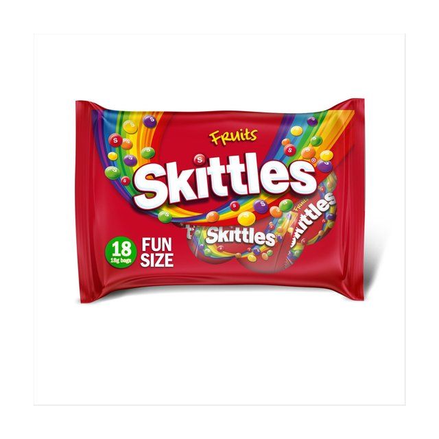 Skittles Vegan Chewy Sweets Fruit Flavoured Funsize Bags Multipack 18x18g   324g