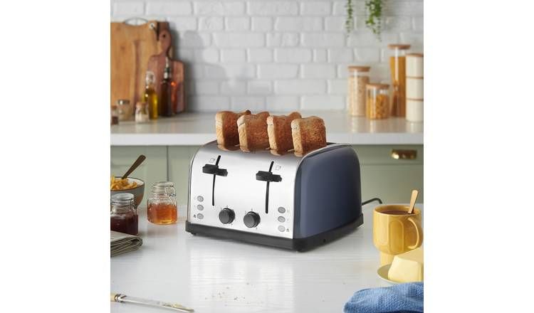 Russell Hobbs Worcester 4 Slice Grey Toaster 28364