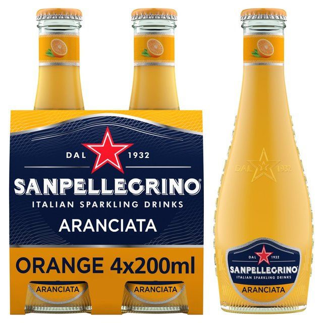 San Pellegrino Classic Taste Orange Glass   4 x 200ml GOODS M&S   