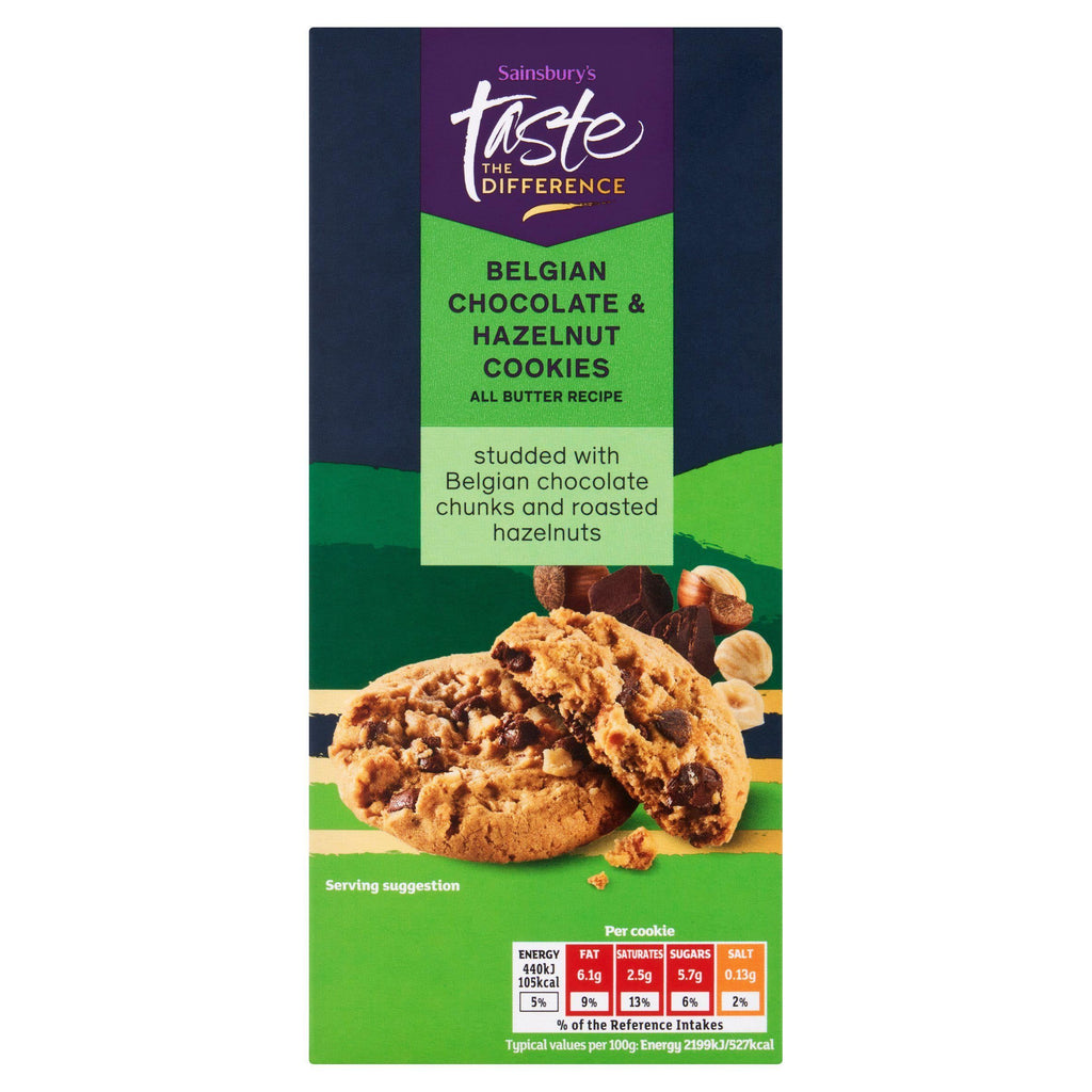 Sainsbury's Chocolate Chunk & Hazelnut Cookies, Taste the Difference 200g