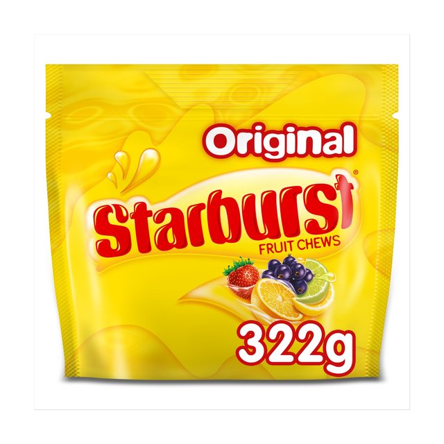 Starburst Vegan Chewy Sweets Fruit Flavoured Sharing Pouch Bag   322g