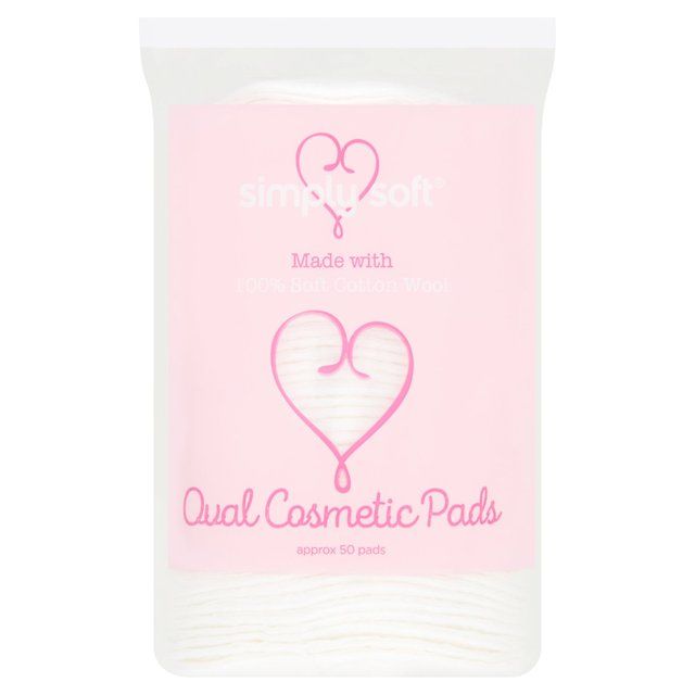 Simply Soft Oval Cosmetic Cotton Pads   50 per pack