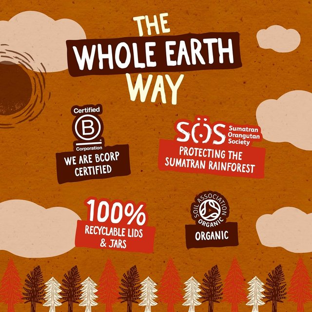 Whole Earth Dark Roasted Peanut Butter   340g