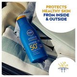 NIVEA SUN Suncream Lotion SPF 50 Protect & Moisture 100ml GOODS Superdrug   