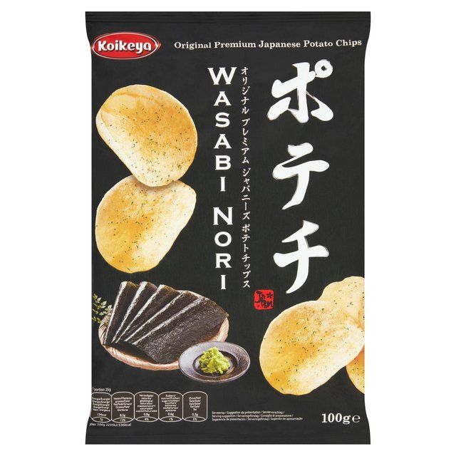 Koikeya Japanese Wasabi Nori Potato Chips   100g