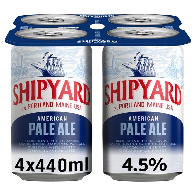 Shipyard American Pale Ale Beer Cans   4 x 440ml