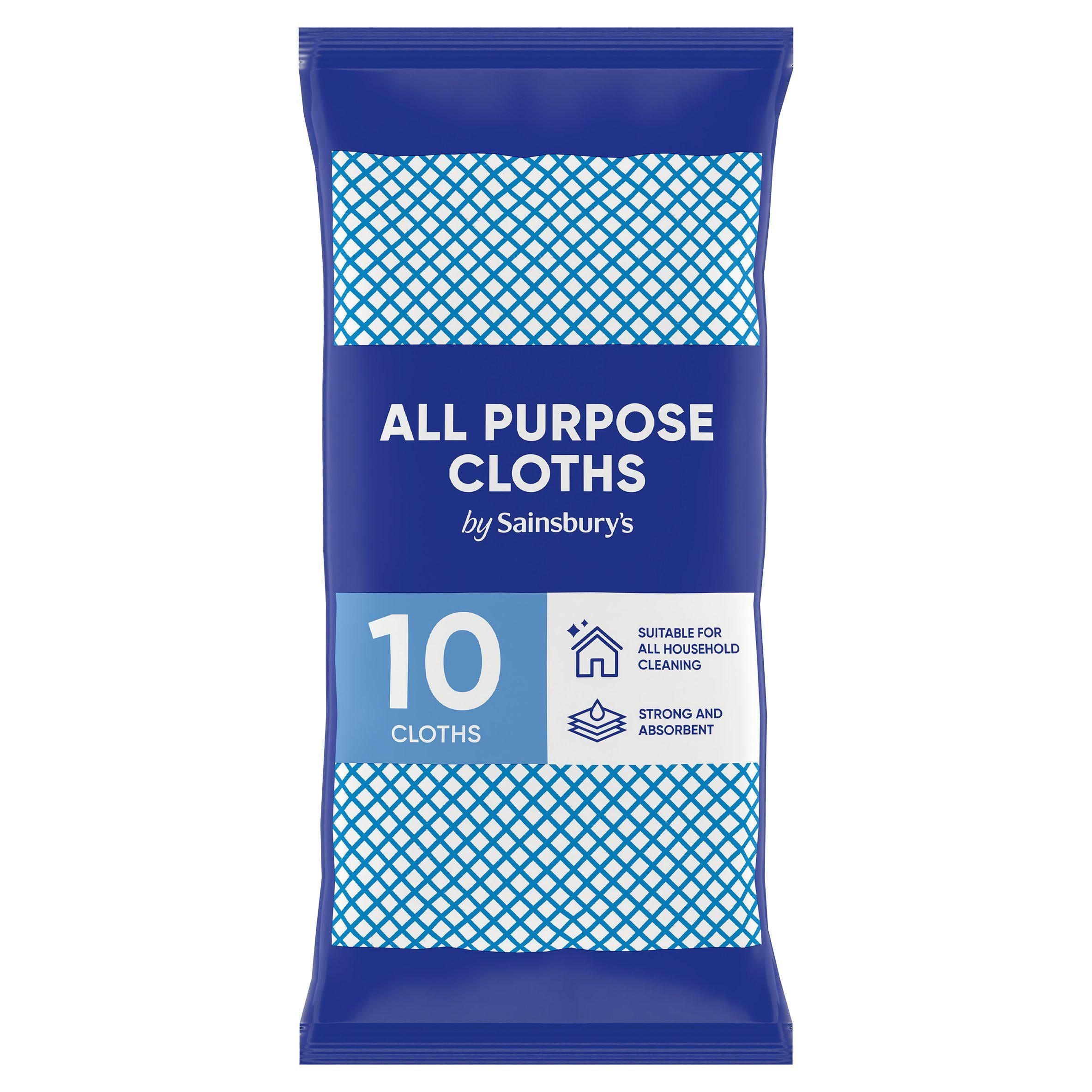 Sainsbury's All Purpose Cloths x10 GOODS Sainsburys   