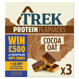 TREK Cocoa Oat Protein Flapjacks 3 x 50g cereal bars Sainsburys   