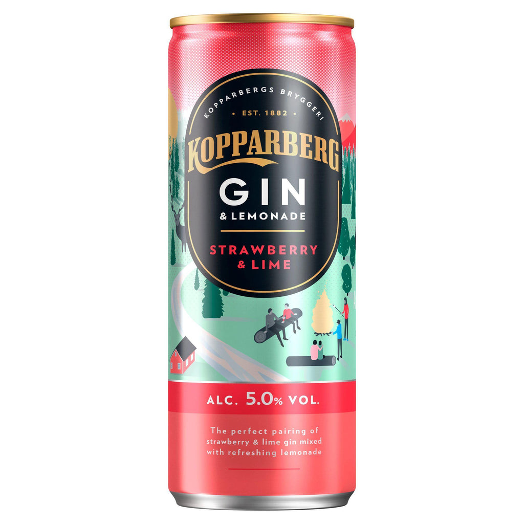 Kopparberg Gin & Lemonade Strawberry & Lime 250ml