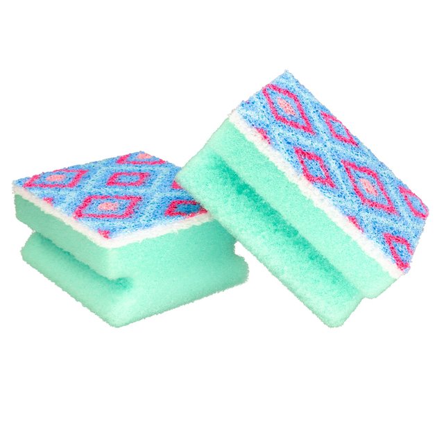 Spontex Washups Mosaik Non Scratch Sponge Scourers   2 per pack