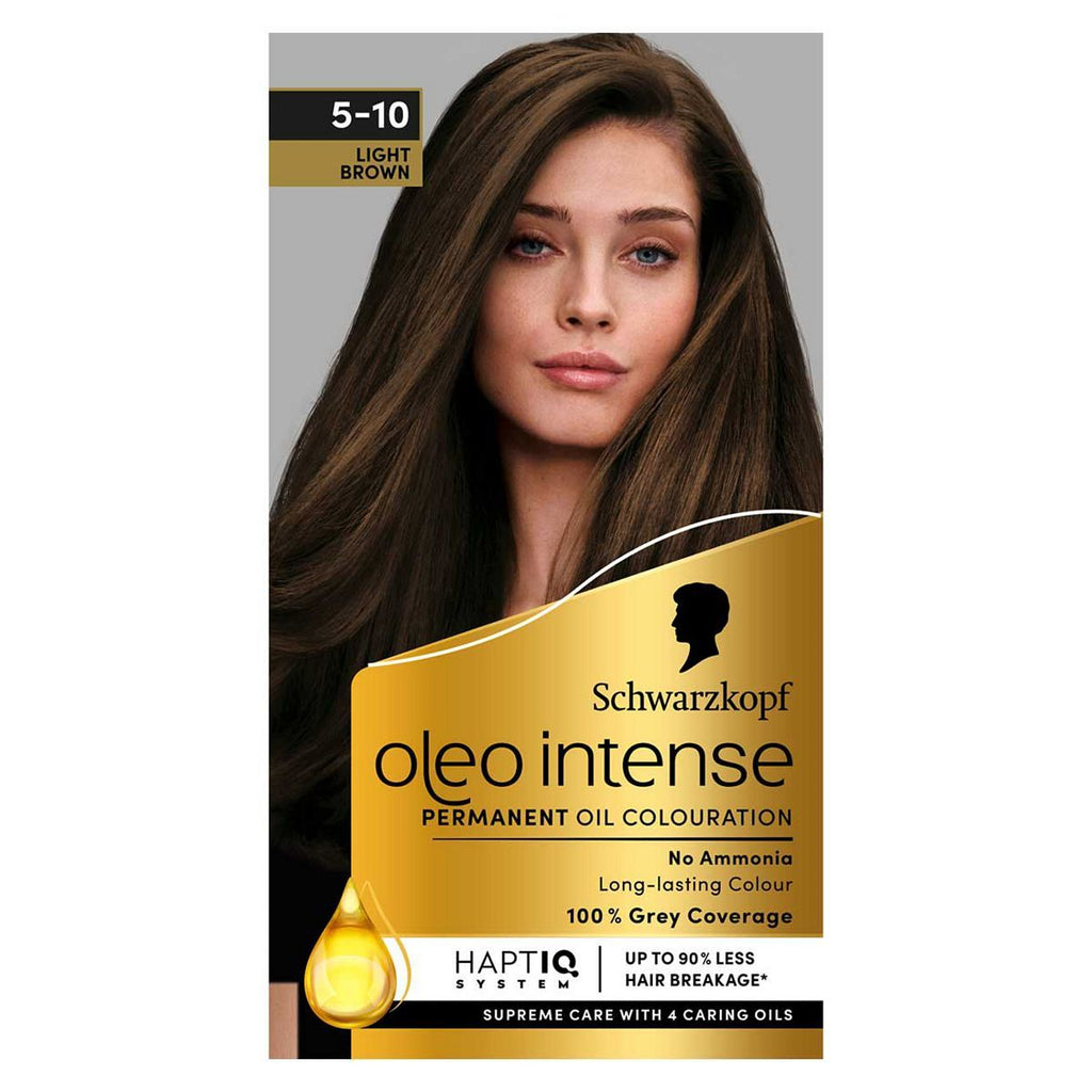 Schwarzkopf Oleo Intense Permanent Oil Colour 5-10 Light Brown Hair Dye