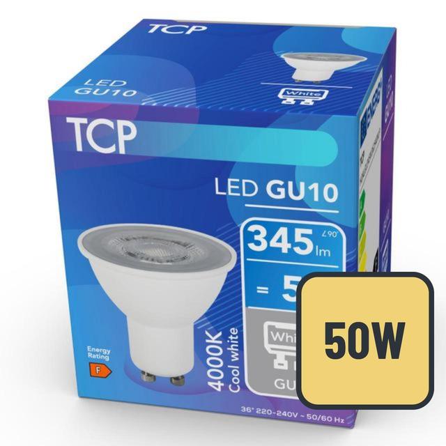 TCP Spotlight Cool White GU10 50W Light Bulb GOODS M&S   