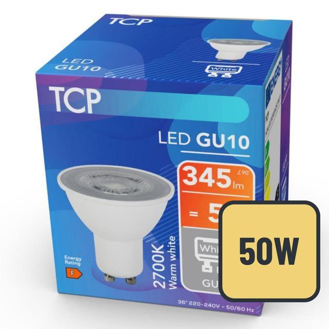 TCP Spotlight Warm White GU10 50W Light Bulb GOODS M&S   