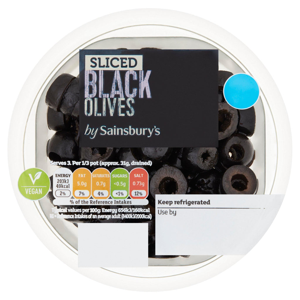 Sainsbury's Sliced Black Olives 100g