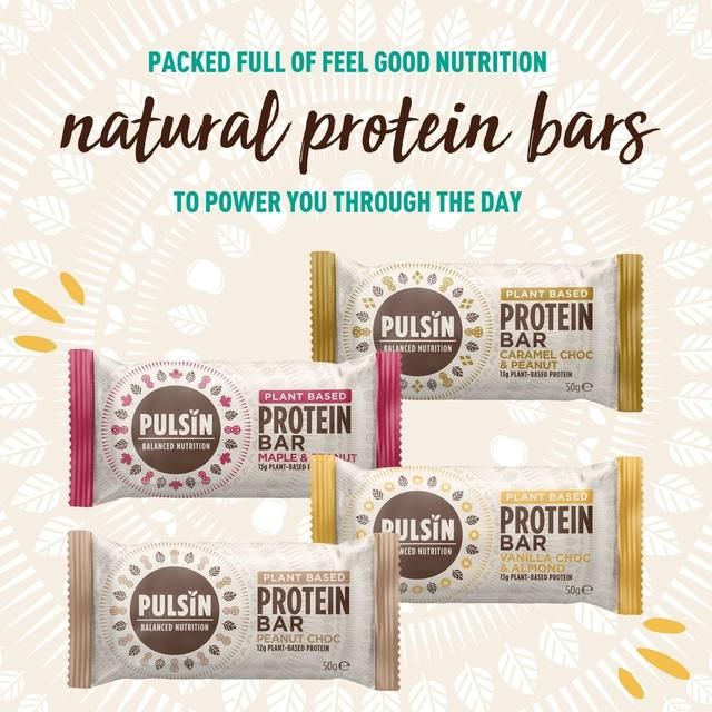 Pulsin Caramel Choc & Peanut Vegan Protein Bar    50g