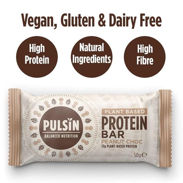 Pulsin Peanut Choc Vegan Protein Bar    50g