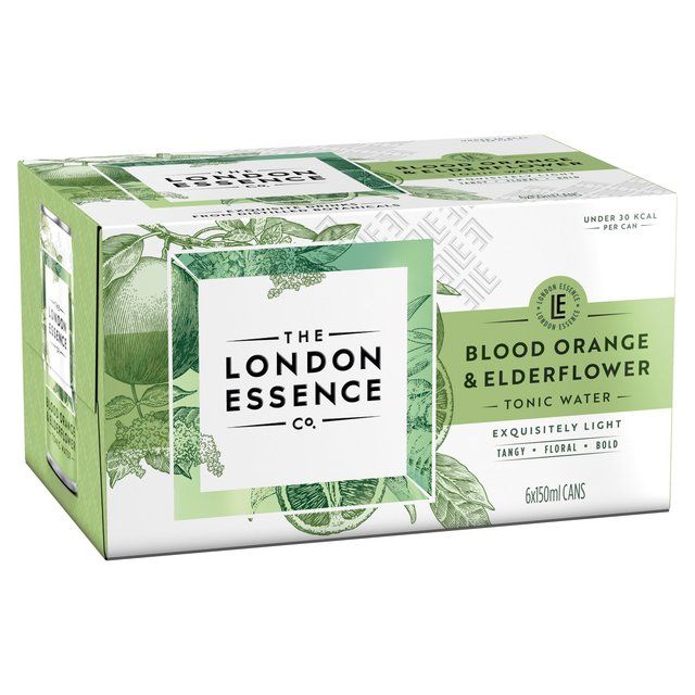 London Essence Co. Blood Orange & Elderflower Tonic Water Cans   6 x 150ml