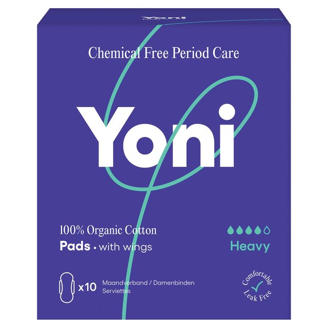 Yoni Organic Pads Heavy   10 per pack