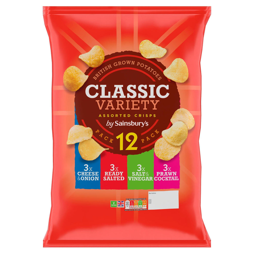 Sainsbury's Classic Variety Assorted Crisps 12x25g