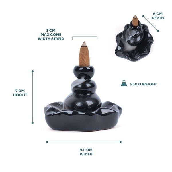 Myga Backflow Incense Burner - Stones