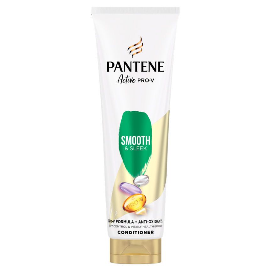 Pantene Pro-V Smooth & Sleek Hair Conditioner, 2x The Nutrients In 1 Use