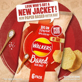 Walkers Baked Sea Salt Multipack Snacks   6 per pack