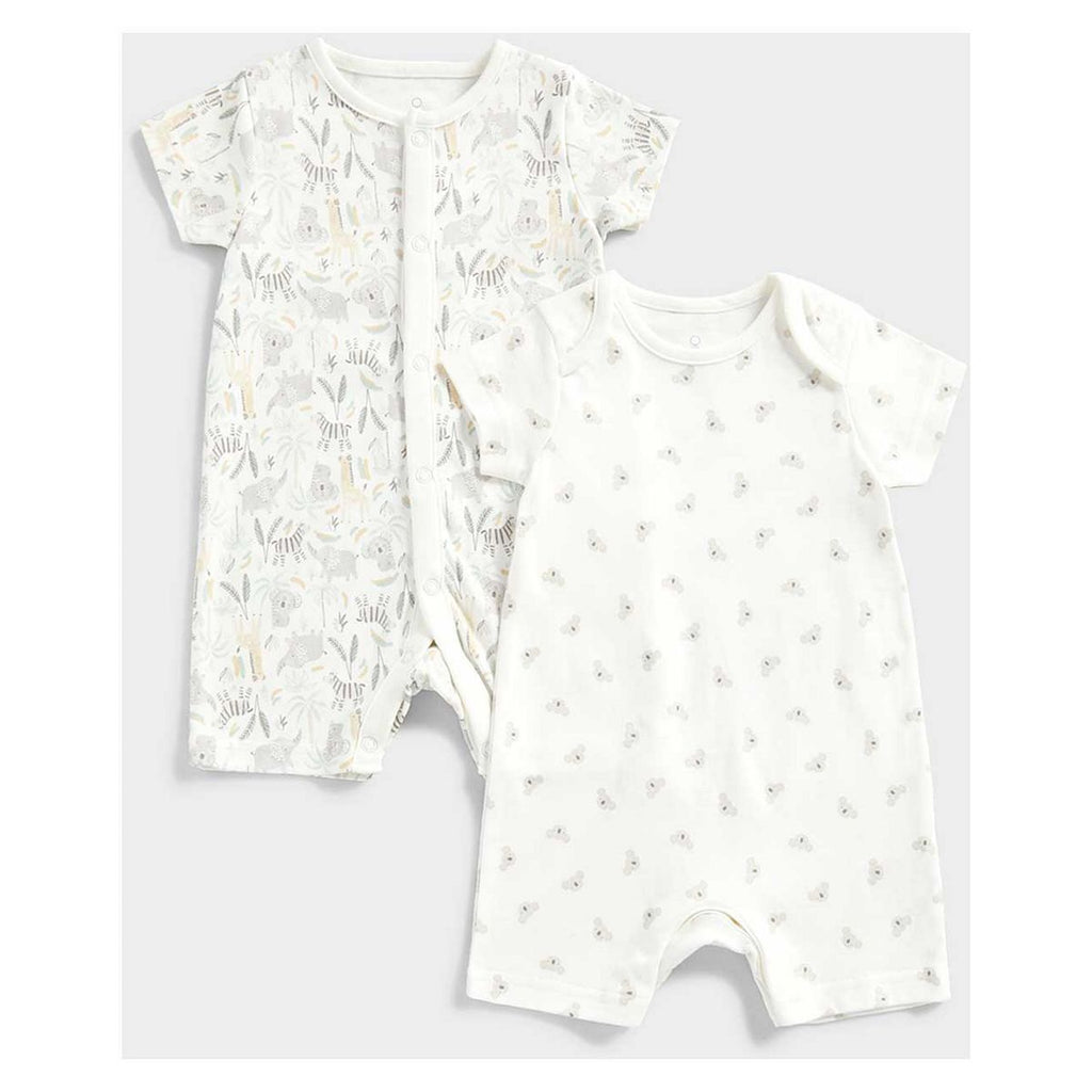 Mothercare Safari Rompers - 2 Pack