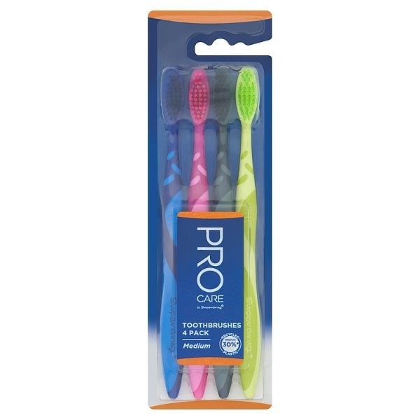 Pro Care Toothbrush 4pk Medium GOODS Superdrug   