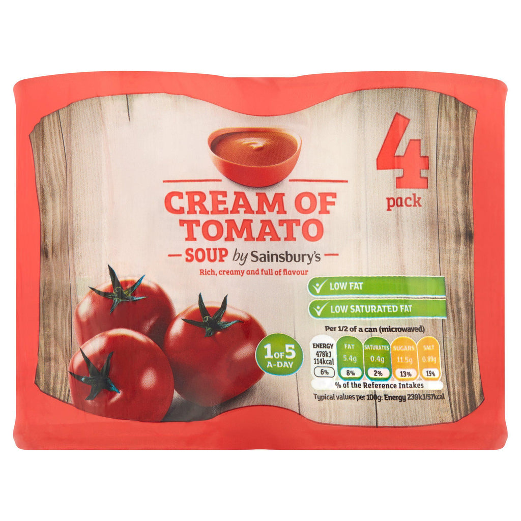 Sainsbury's Cream Of Tomato Soup 4x400g