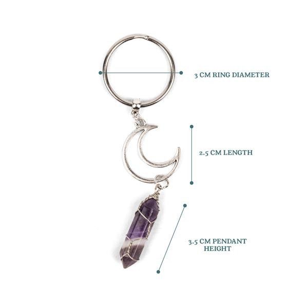 Myga Keyring - Crescent Moon & Amethyst GOODS Superdrug   