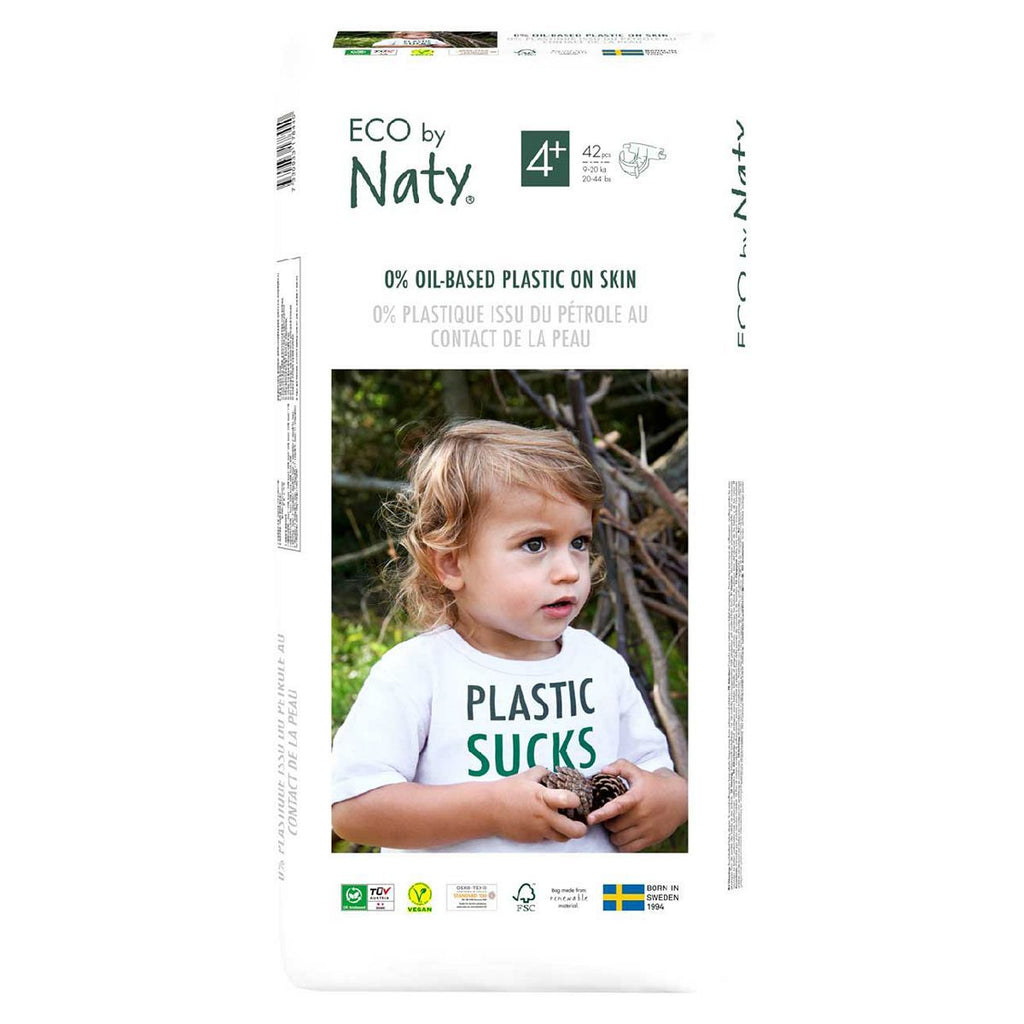 Naty Size 4+, 42 Eco Nappies, 9-20kg