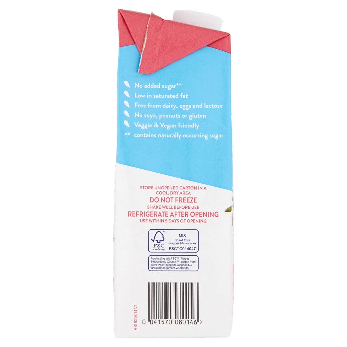 Blue Almond Unsweetened Almond Drink, 8 x 1L - McGrocer