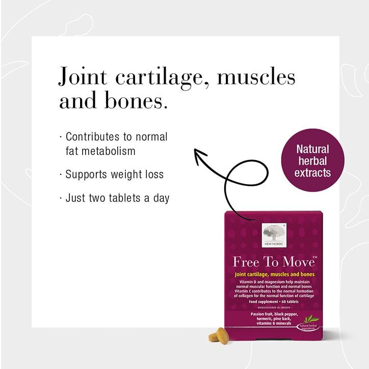 New Nordic Free to Move Joint Cartilage, Muscles & Bones 60 Tablets