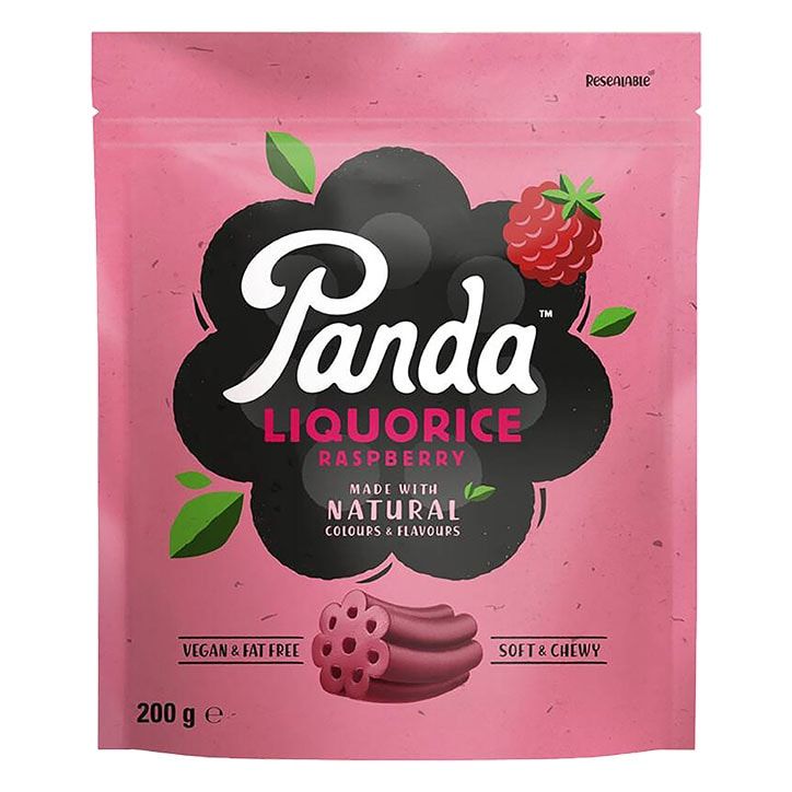 Panda Raspberry Liquorice 200g