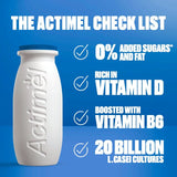 Actimel Strawberry 0% Added Sugar Fat Free Yoghurt Drink   8 x 100g