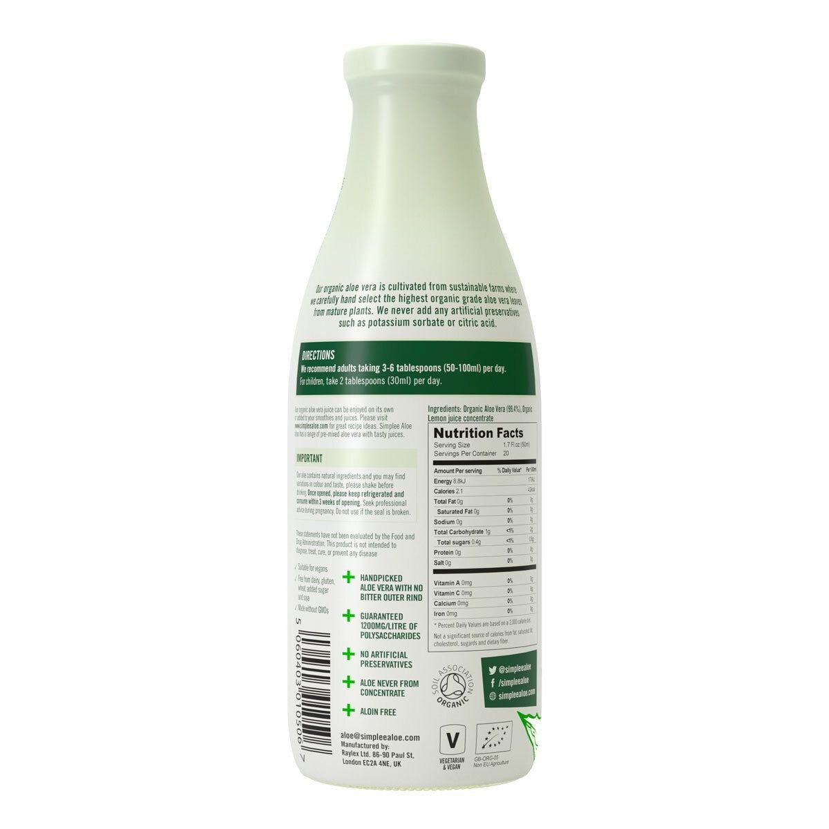 Simplee Aloe Vera Food Supplement, 1L GOODS Costco UK