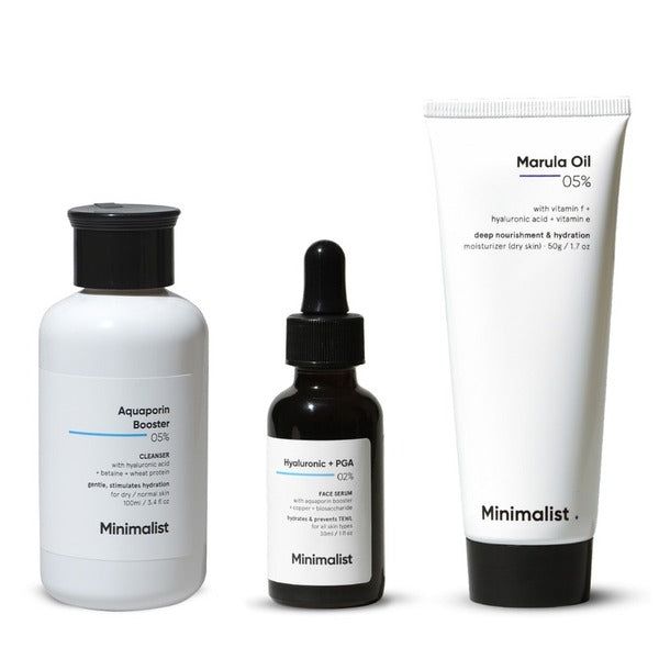 Minimalist Dry Skincare Routine Kit, Gift for Her/Him