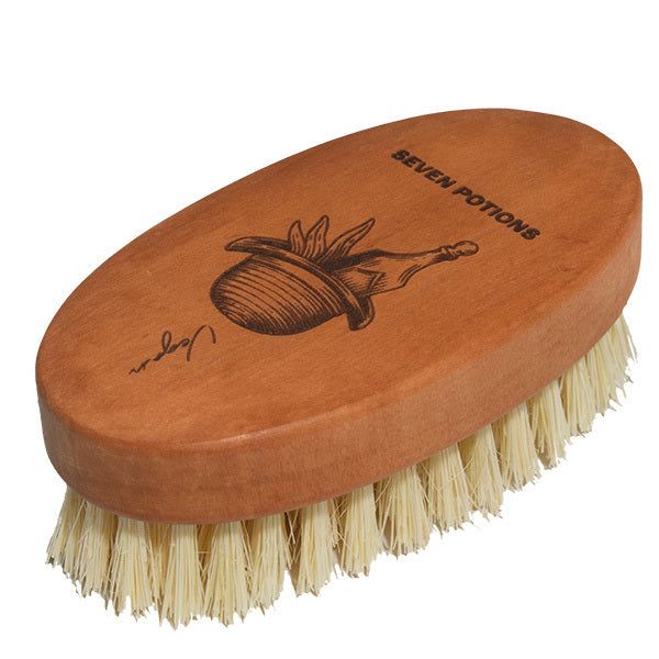 Seven Potions Vegan Beard Brush Pear Wood With Sisal Fibres