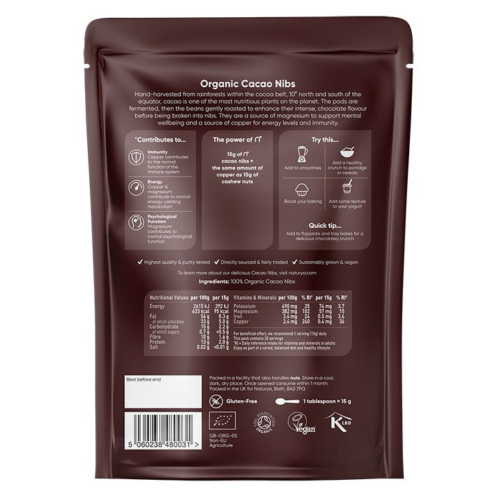 Naturya Organic Cacao Nibs 300g Superfood Powders Holland&Barrett   