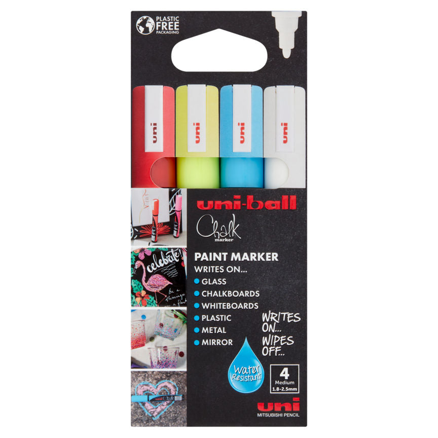 uni-ball 4 Chalk Marker Assorted Office Supplies ASDA   