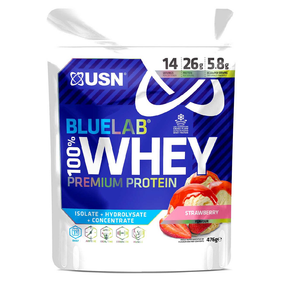 USN Blue Lab Whey Strawberry 476g GOODS Boots   