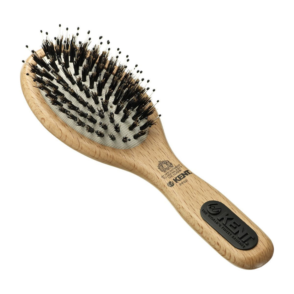 Kent Brushes Perfect for - Small Natural Bristle & Nylon Paddle Brush PF02