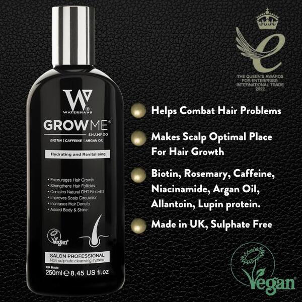 Watermans Grow Me Shampoo 250ml | Hair Growth & Hair Loss