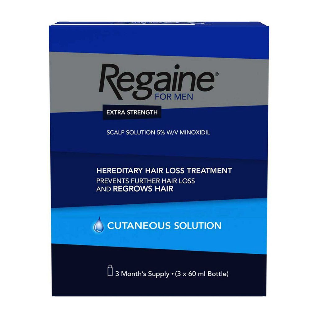 Regaine for Men Extra Strength Scalp Solution 5% W/V Minoxidil - 3 Months Supply