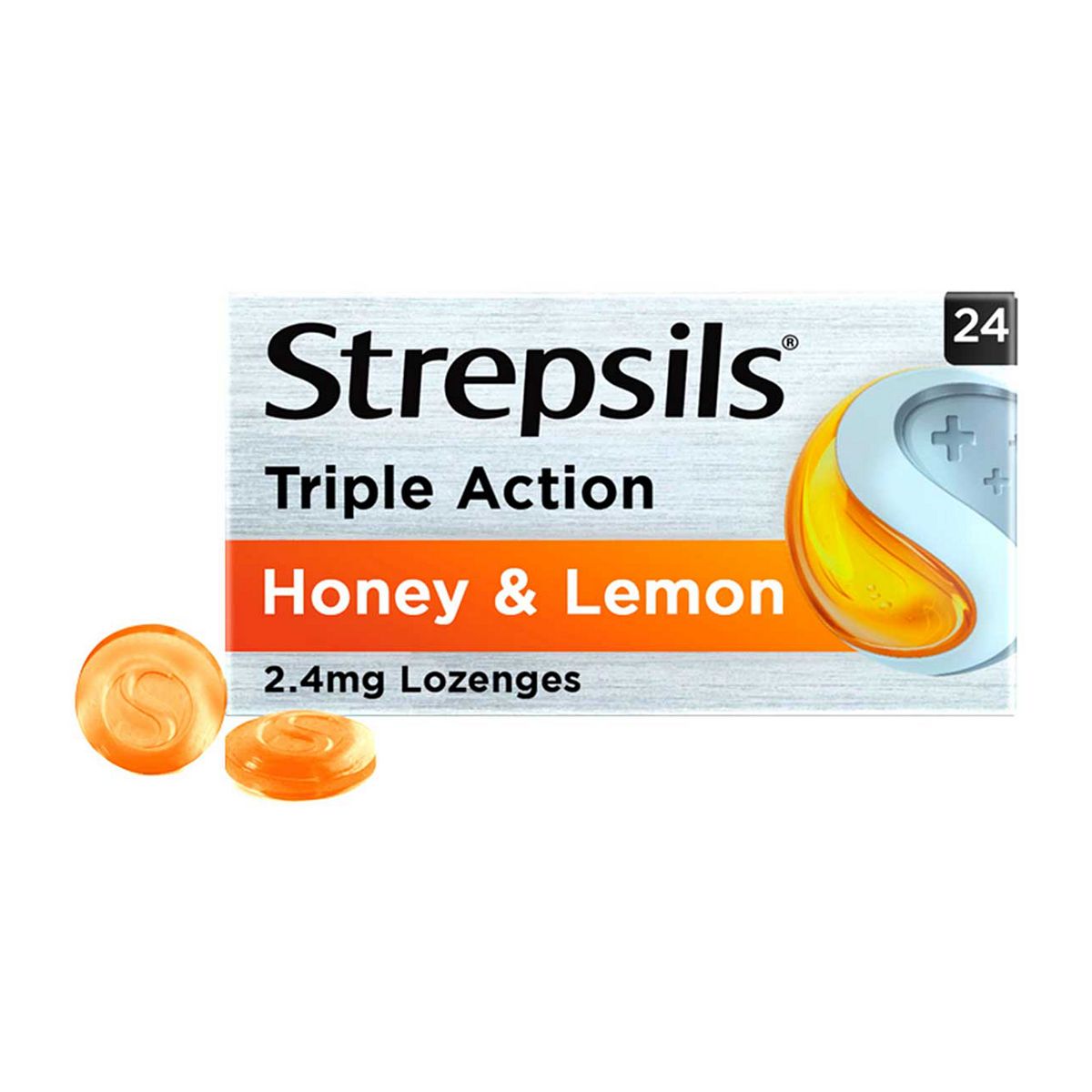 Strepsils Sore Throat Pain Relief Honey & Lemon Flavour - 24 lozenges GOODS Boots   