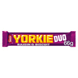 Yorkie Raisin & Biscuit Chocolate Duo Bar 66g Single bar chocolate Sainsburys   