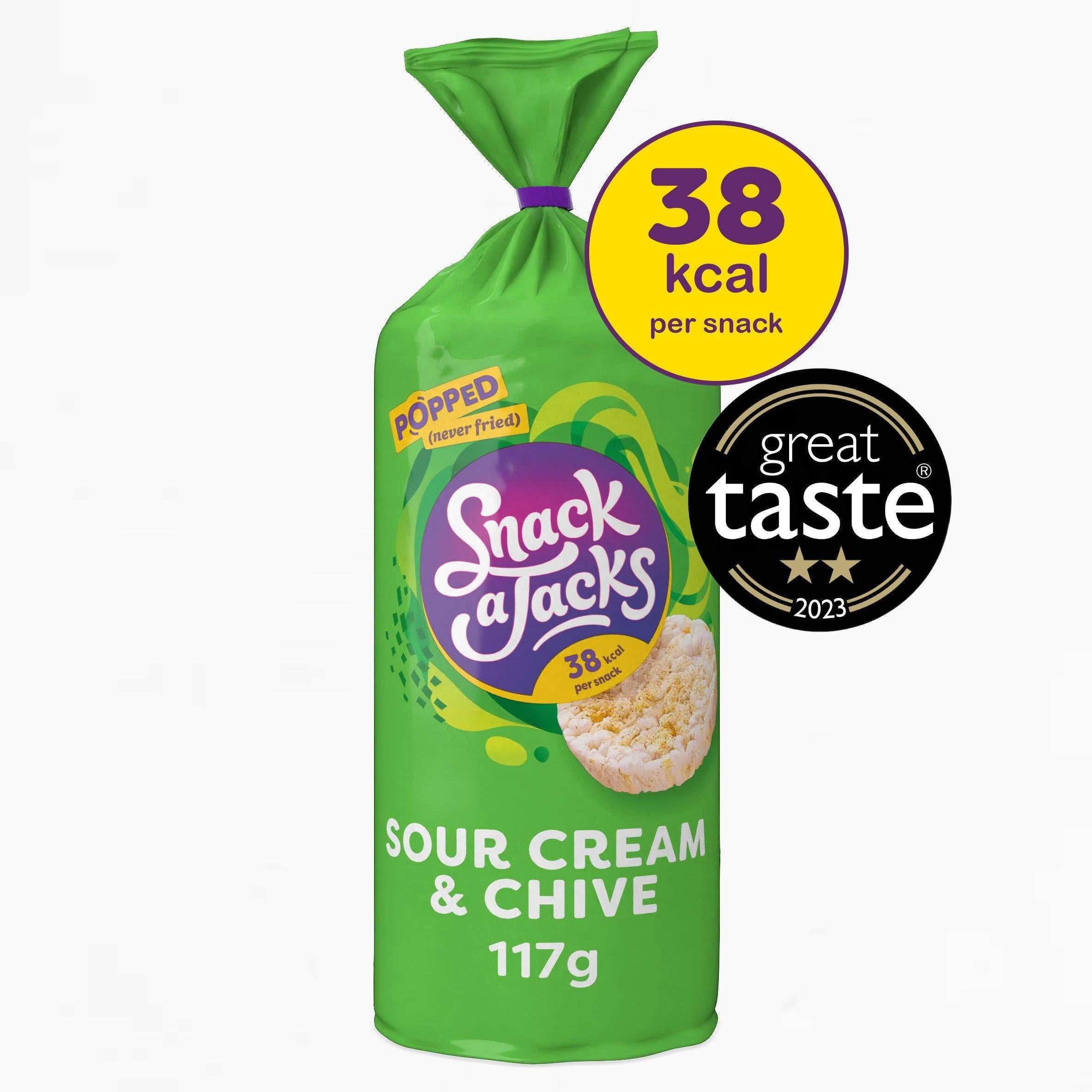 Snack a Jacks Sour Cream &amp; Chive Sharing Rice Cakes 117g