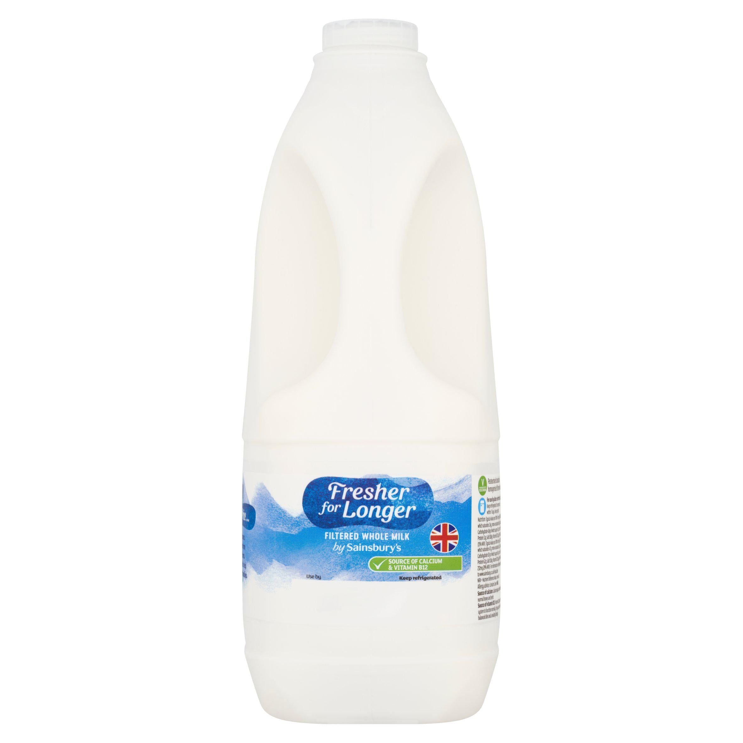 Sainsbury's British Filtered Whole Milk 2L GOODS Sainsburys   