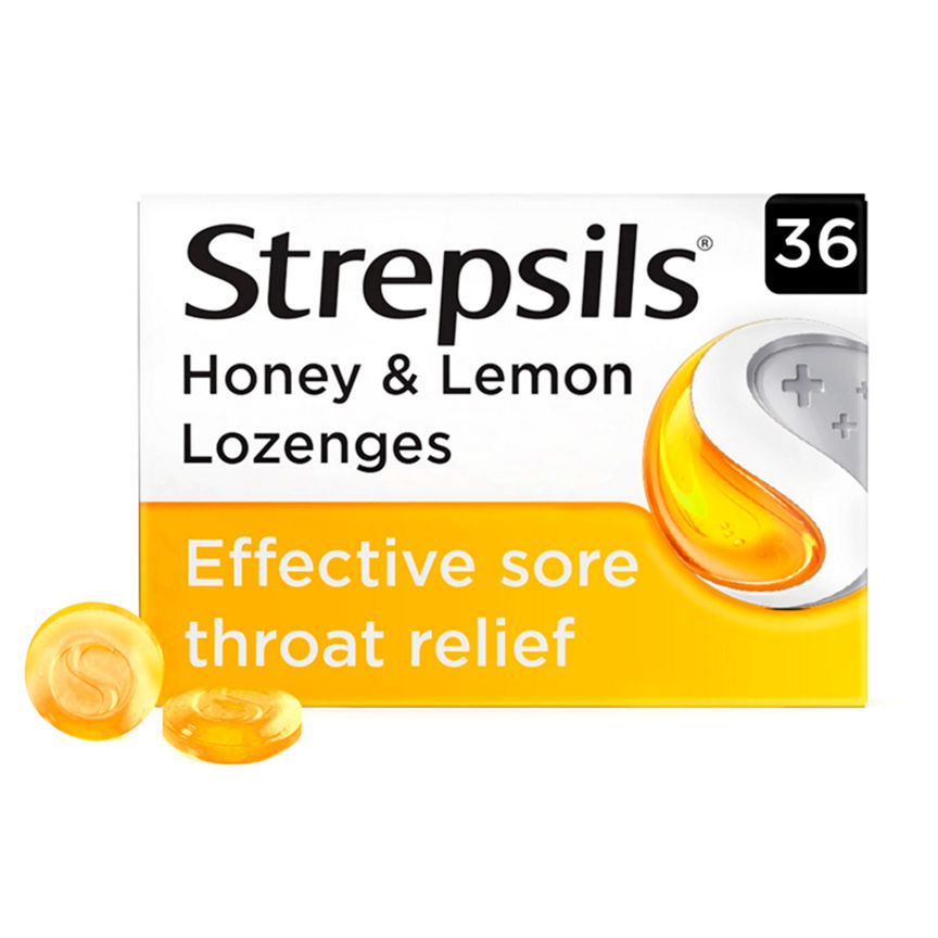 Strepsils Honey & Lemon Lozenges for Sore Throat x36